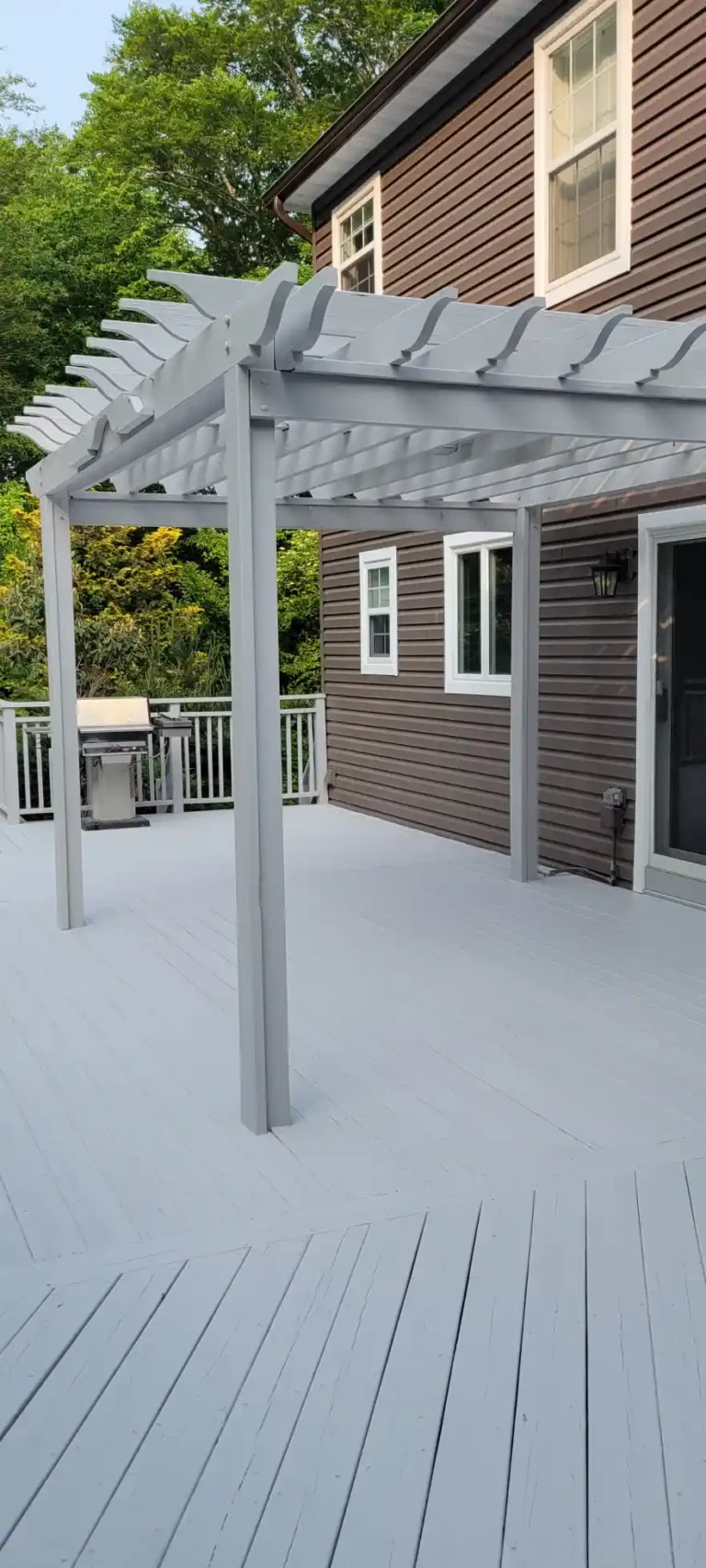 Exterior-painting-deck-staining-light-gray-7